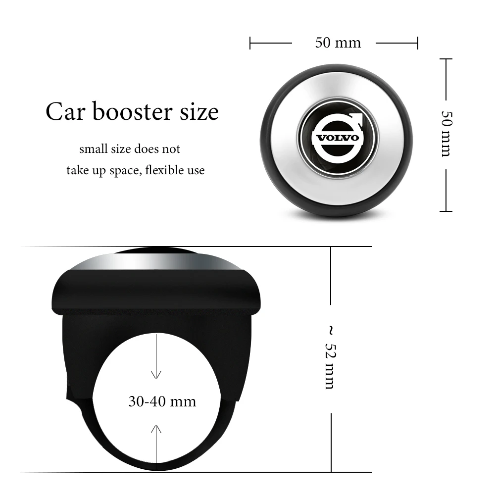 Universal Car Steering Wheel Booster Ball Labor Saving Turning Spinner Knob For Volvo XC40 XC60 XC70 XC90 S60 S90 V40 V60 V70 T6