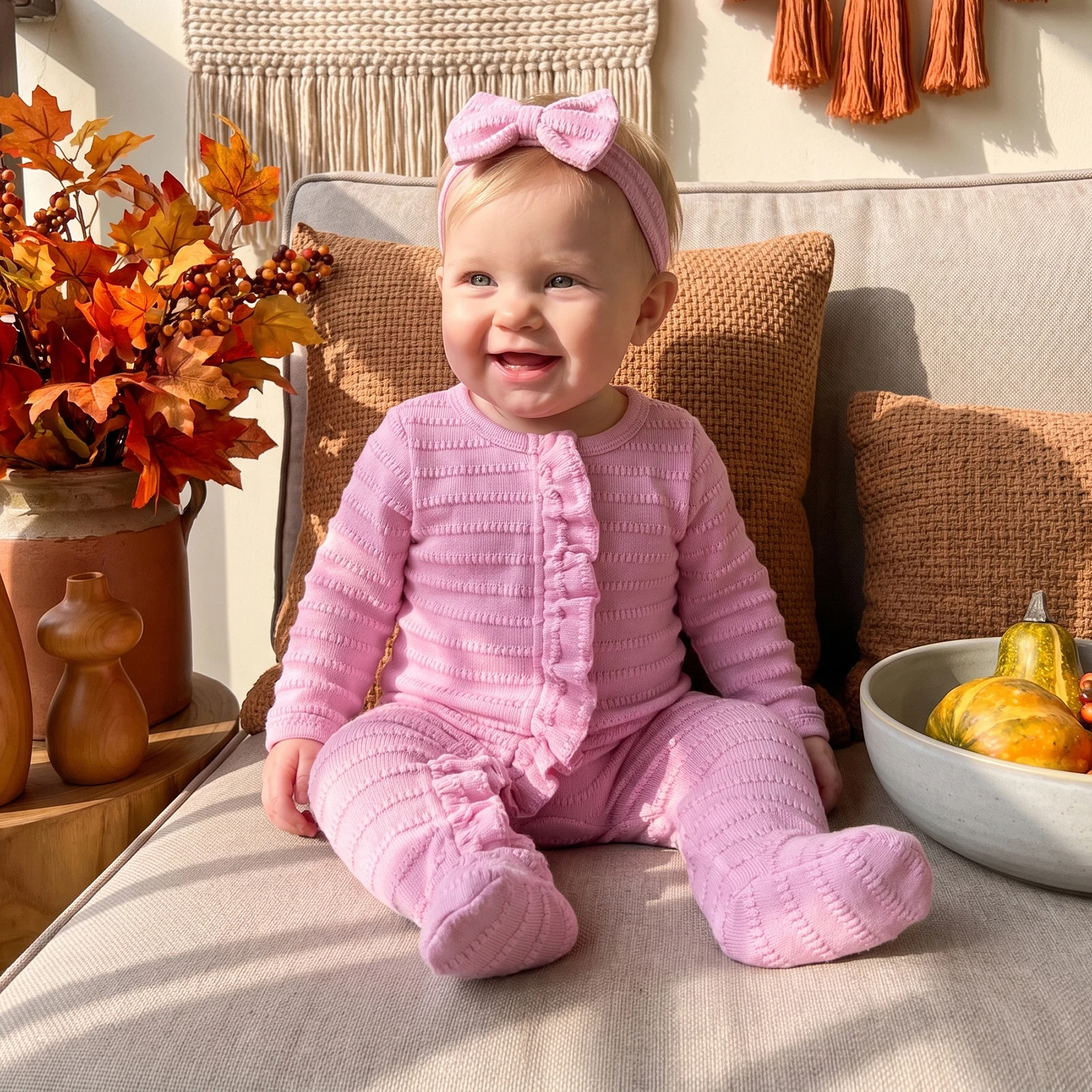 Jacquard Ruffle Baby Set 3