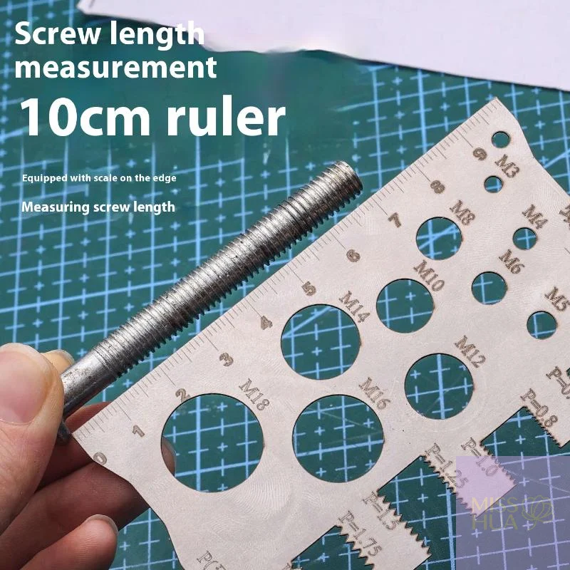 HUA Schraube Gewinde Pitch Gauge Lineal Messwerkzeug Bolzen Mutter Metrische Bearbeitung Gewinde Schraube Schneiden Gauge Winkel Modell Messen