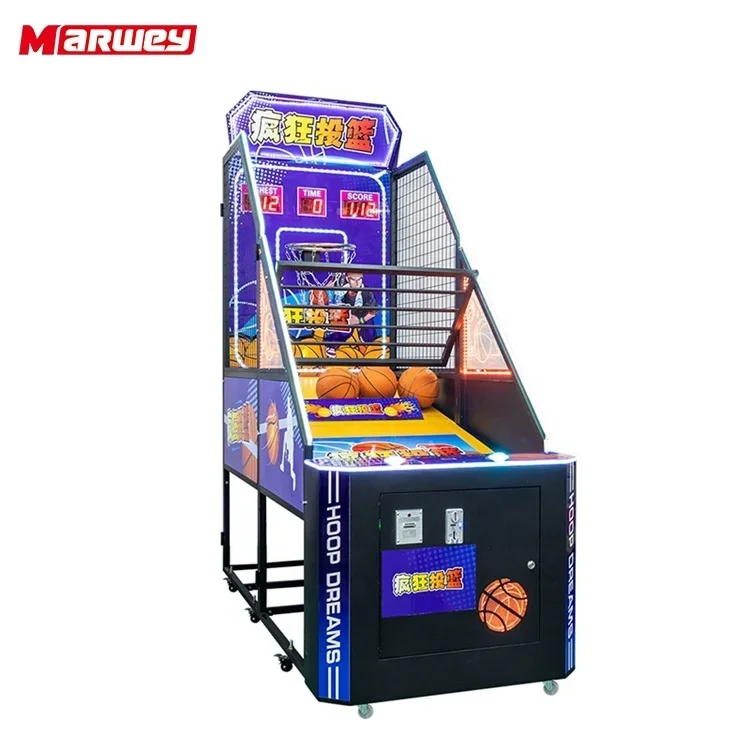 High Quality Indoor Coin Operated Basketball Shooting Machine Amusement Park Street Basketball Arcade Game Machine