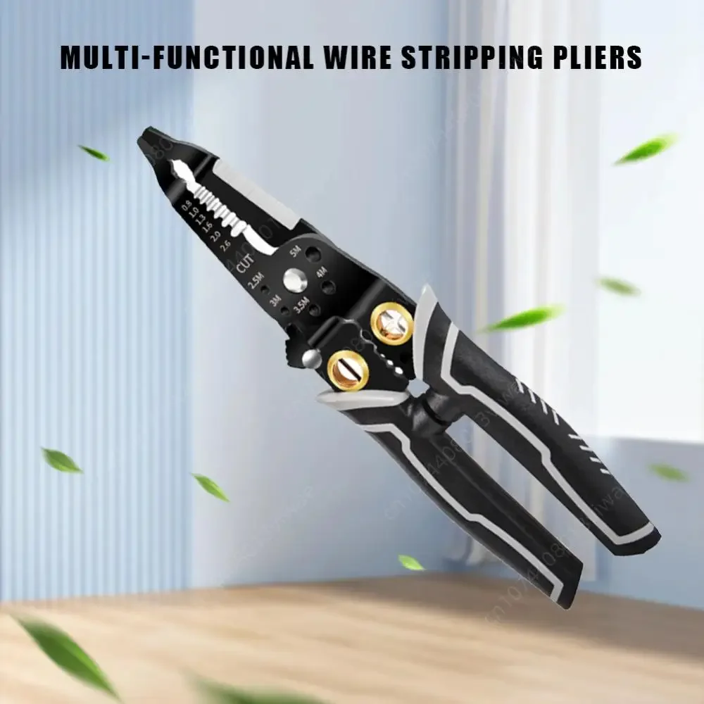 

Multifunctional Wire Stripper Cable Insulation Rubber Ring Cutting Plier Crimping Pliers Scissor Hand Tool Electricians Special