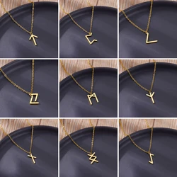 Viking Petite Rune Layering Necklace Elder Futhark Runes Feminine Delicate Norse Runic Pendants Minimalist Jewelry for Women