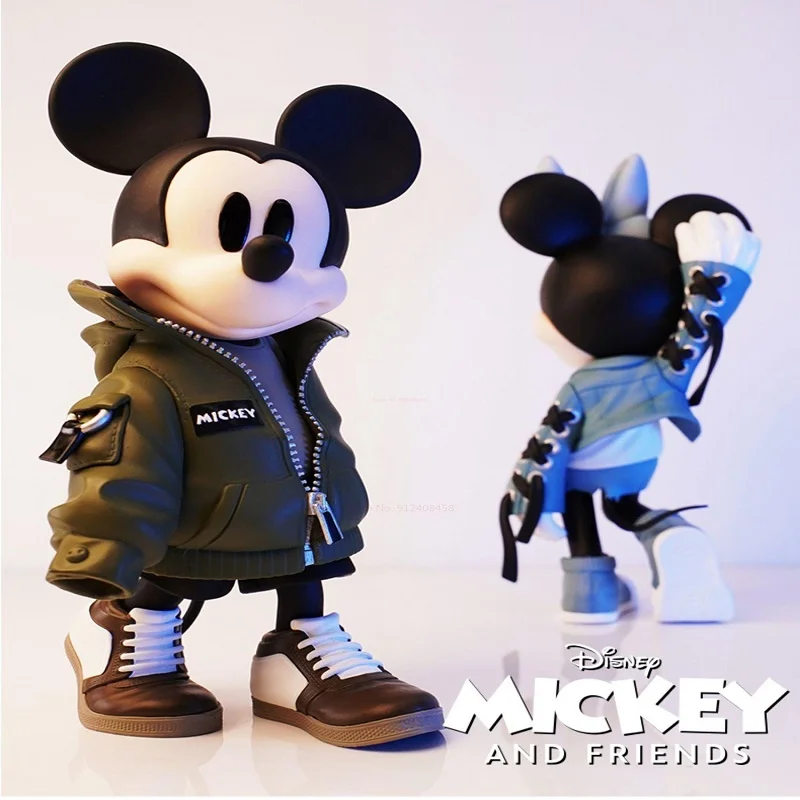 Stock 15cm Disney Mickey Mouse Minnie Figure Cartoon Tidal Suit Decoration Handmade Doll Ornaments Birthday Gift For Girl Toys