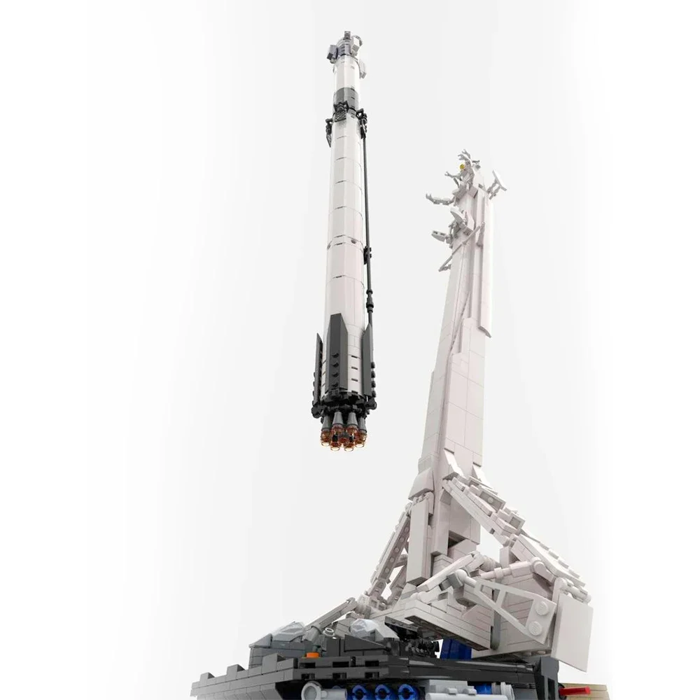 MOC SpaceX- Falcon 9 Transporter Erector (TE) 1:110 Scale Rocket Building Blocks Kit Space Launch Vehicle Brick Toy Kids Gift