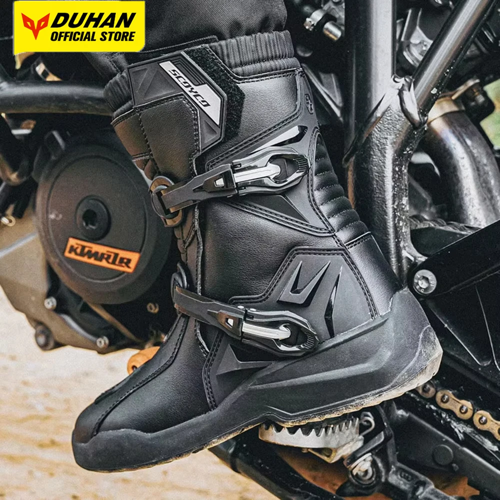 

Водонепроницаемые мотоциклетные ботинки, противоскользящие ботинки для мотокросса, мужские мотоботинки, износостойкое байкерское защитное оборудование