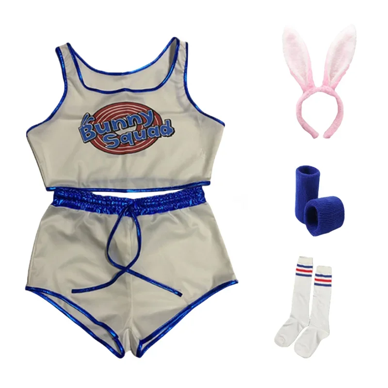 Space Jam LOLA 10# Bunny Women Sets Tops & Shorts Movie Tune Squad Basketball Jersey Sports Air Slam Dunk Basketball Baby Tank