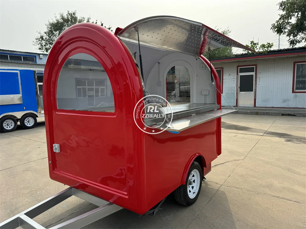 

Custom Foodtruck Food Shop Mobile Coffee Bar Food Truck Trailer Street Outdoor Fast Food Kiosk Mobile Restaurant For Sale