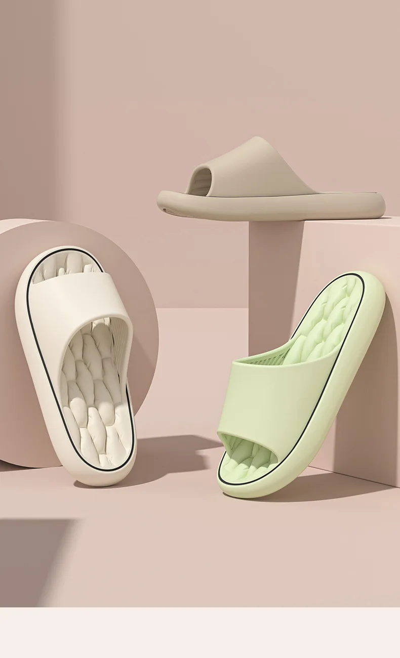 Superleichte weiche Hausschuhe, einfache Mode-Slides, elastische EVA-Schuhe, bunte Turnschuhe in der Tür, Badezimmer-Flip-Flops – Detail 10