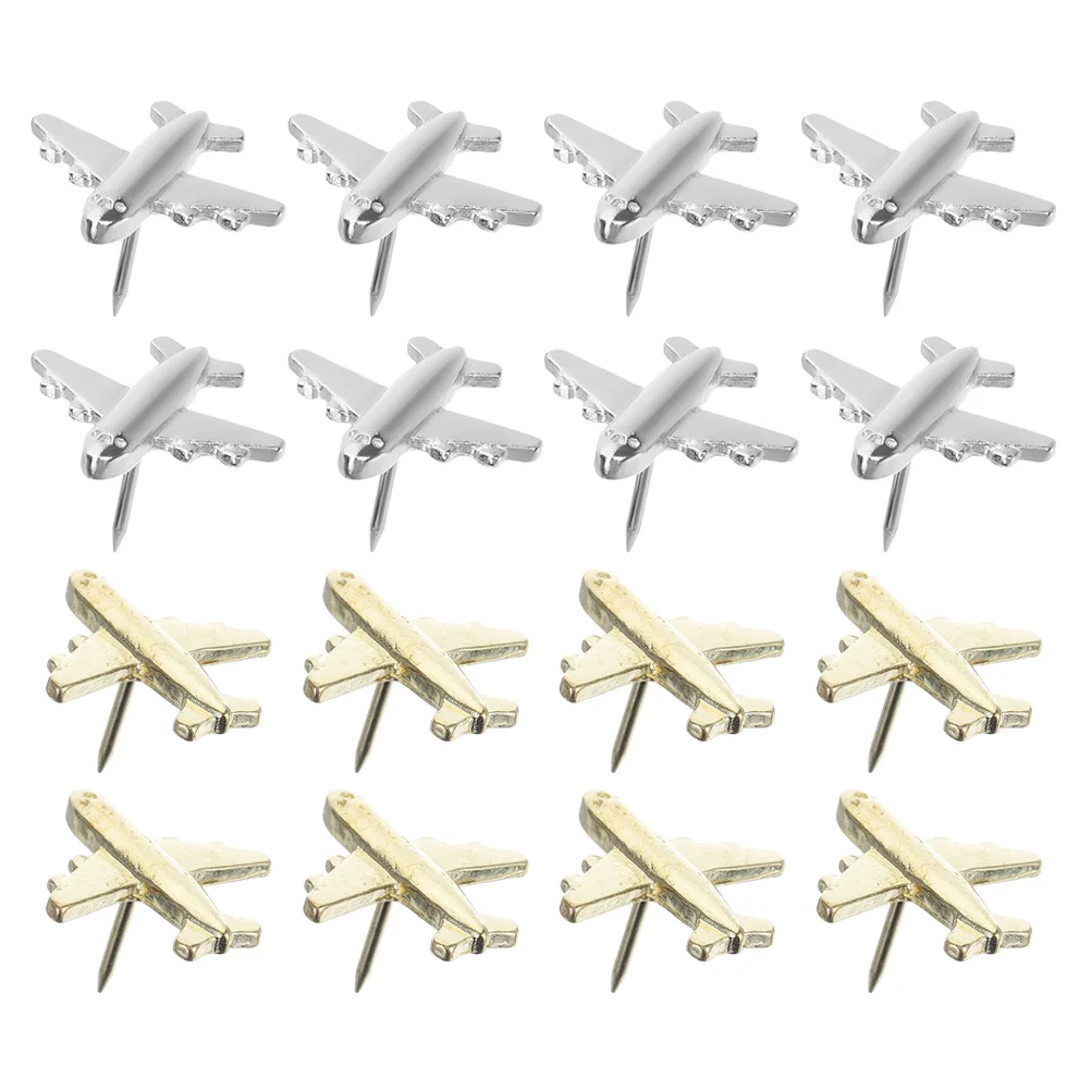 Aircraft Pushpin Decorative Tacks Metal Thumb Cute Pins Bulletin Board Decorations
