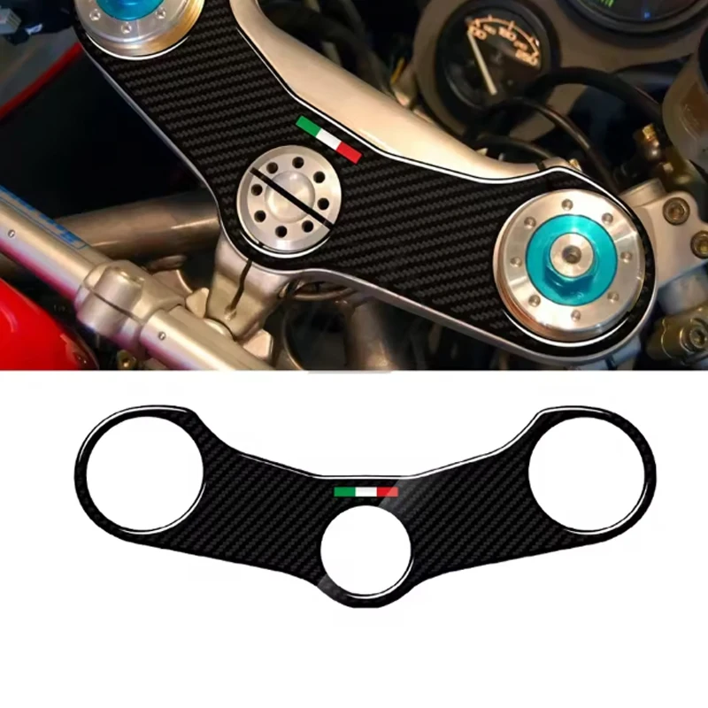 

For Ducati 748/916/996/998/1199/1299 3D Motorcycle Carbon Fiber Front Fork Yoke Decal Sticker Pad