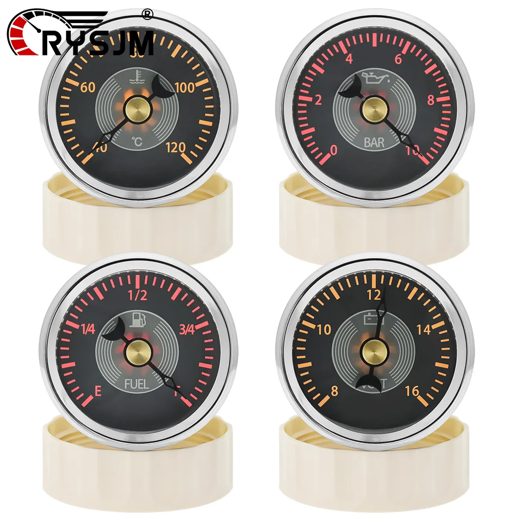

Ретро классический 52 мм приборный автомобильный датчик температуры воды/давления масла/вольтметр/измеритель уровня топлива для автомобиля, лодки, яхты