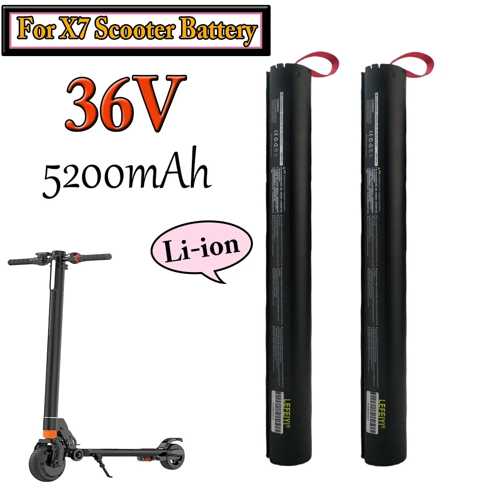 

36V 5200mAh X7 Scooter Battery Foldable Built-in Rechargeable Batteries for Huanxi HX X7 Scooter Electric Scooter Battery 36v