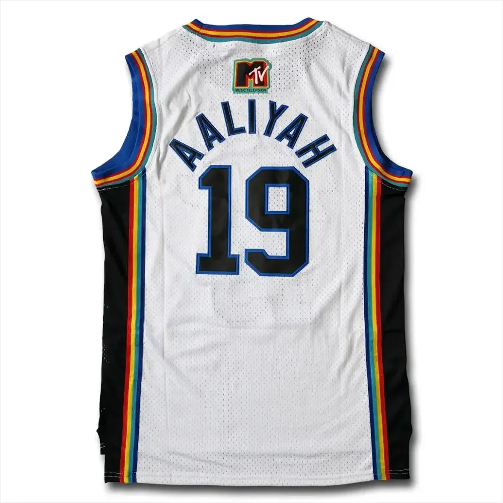 Aaliyah19 # strati di mattoni CAMBRIDGE 3 bianco basket Jersey vestito vestiti Halloween Cosplay Jersey camicie abbigliamento