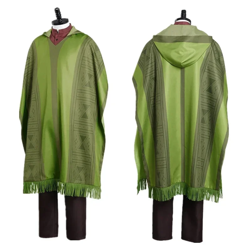 

2026 Anime Movie Madrigal Cosplay Costume Bruno Adult Clothes Fancy Carnival Hallowee Cloak Shirt Pants Necklace Suit