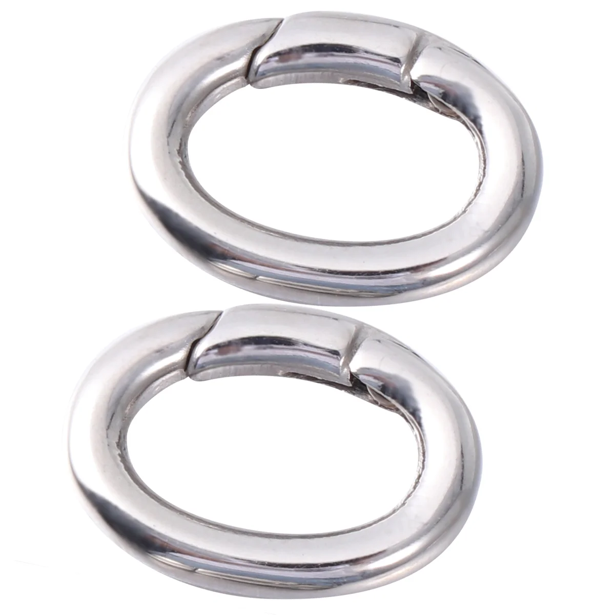 

2 Pcs Spring Clip Round Carabiner Keychain Mountaineering Buckle Outdoor Sports