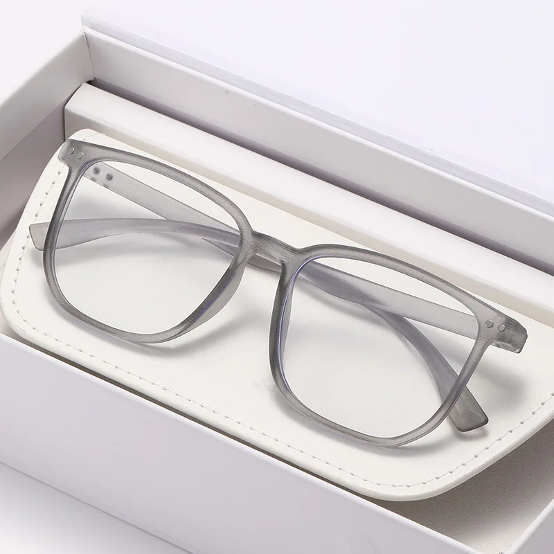 Neutral Classic Square Myopia Glasses High-definition Blue Light Blocking Glasses Fashionable and Trendy Myopia Glasses To-4.0
