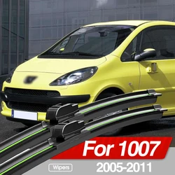 For Peugeot 1007 2005-2011 Front Windshield Wiper Blades 2pcs Windscreen Window Accessories 2006 2007 2008 2009 2010