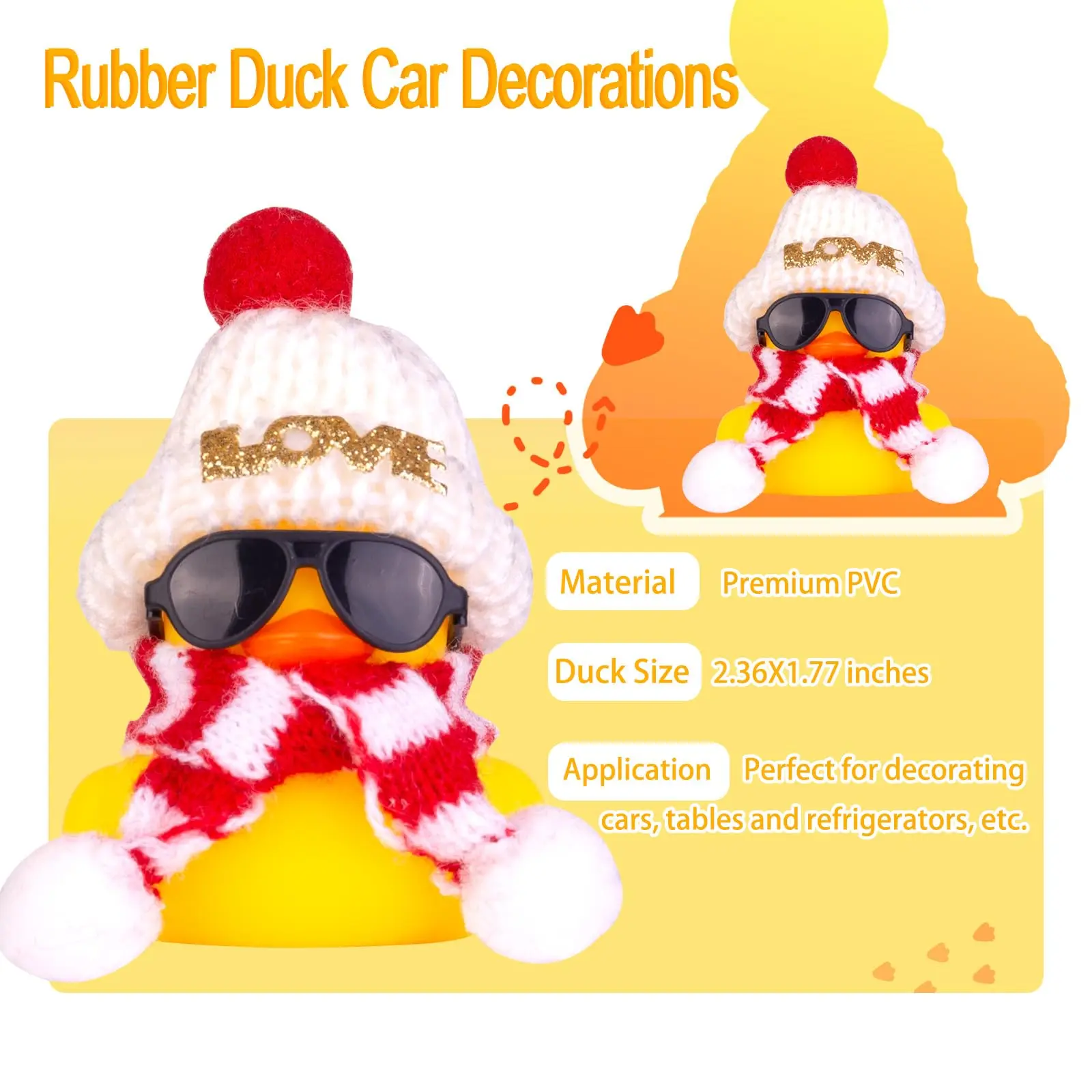 Rubber Duck Car Duck Dashboard Decorations for Cute Car Accessories Party Favors