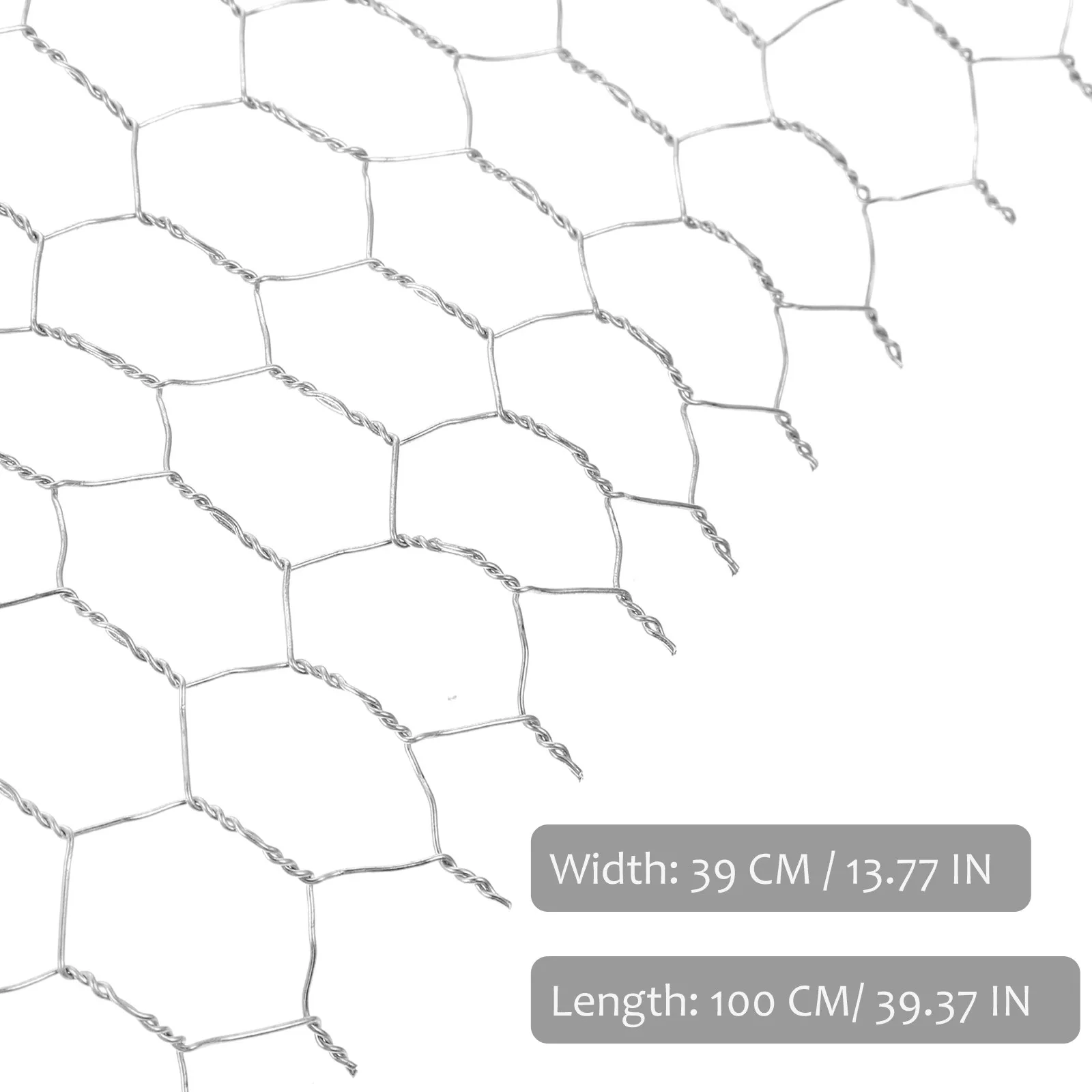 Chicken Wire Net Hexagonal Wire Mesh Galvanized Metal Net for Poultry Duck Goose Farming Home Garden Fencing Crafting Photo Wall