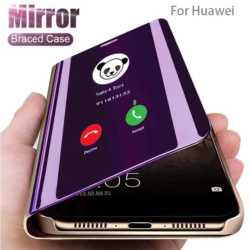 

Smart Mirror Flip Case For Huawei Honor X8 X8B Luxury Shockproof Cover For Honor X9 X9B X9A X9C Phone Shell Stand Holder Coque