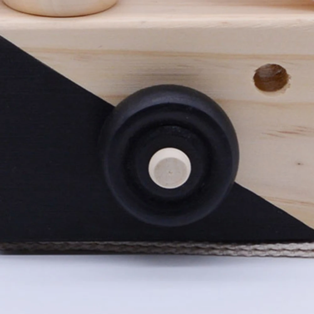 

1pc Wooden Mini Camera Toy Kids' Room Hanging Decor Photo Taking Props Birthday Christmas Gift for Children Kids (Triangle Black