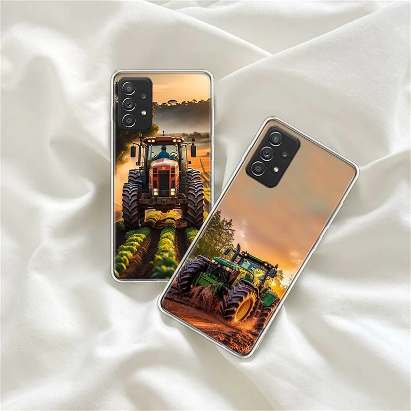 Farm Machinery Harvesters Phone Case For Galaxy Note 20 Ultra 10 Lite 9 8 Samsung A15 A25 A35 A55 A05S M12 M21 M30S M31 M32 M51