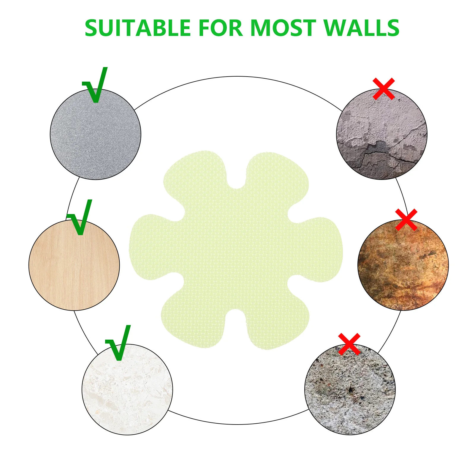 20 Sheets Safety Reflective Tape Luminous Indicator Warning Take Bath Flower Applique