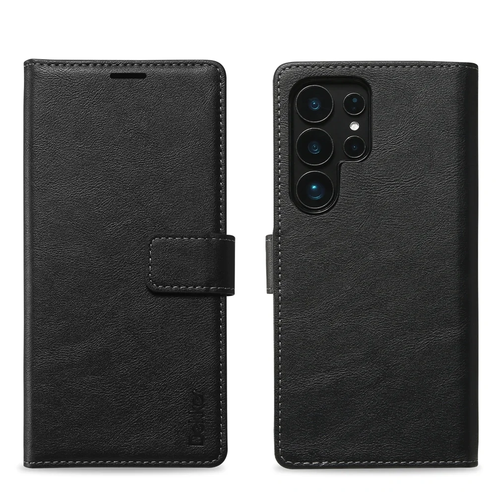 2-in-1 Magnetische Lederhülle für Samsung Galaxy S26 S25 Ultra S24 Plus S23 + S25Ultra Kabelloses Laden Kartenfach Handyhülle – Detail 14