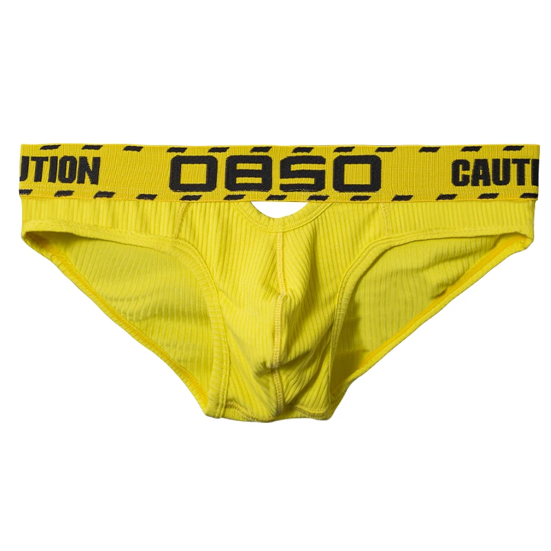 Men's Panties Breathable Knitted Cotton， Student Fashion Underwear，Hollow Interest Gay youth Underpants