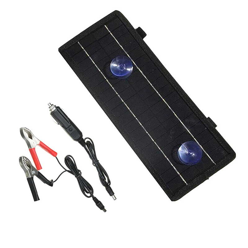 20W 12V Portable Solar Charger Car Battery Motorcycle Kick Scooter Monocrystalline Solar Panels Charger for Car RVs Vans Boats