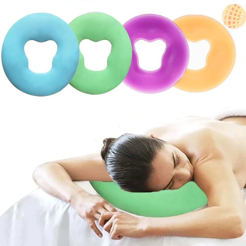 Soft Silicone Lying Pillow SPA Beauty Pad Non-slip Massage Pillow No Film Salon Face Massage Relax Beauty Cushion Pad Resuable