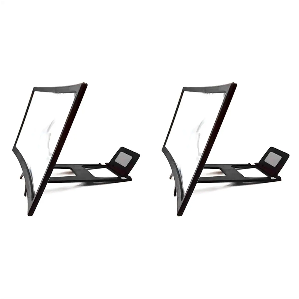 A72P 2pcs 12-Inch Curved Phone Screen Magnifier HD Video Amplifier Mobile Screen Magnifying Glass