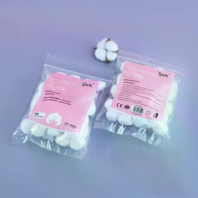 50/100/200pcs Cotton Ball Nail Polish Remover Cleaning Tool Makeup Cotton Nail Art Alcohol Disinfection Assossories