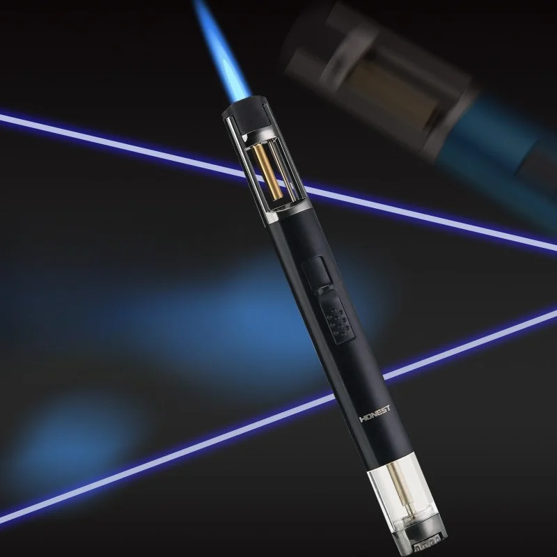 

Newest Cigar Lighter Direct Blue Flame Open Fire Ignifier Windproof Welding Gun Musket Cigarettes Lighters & Smoking Accessories