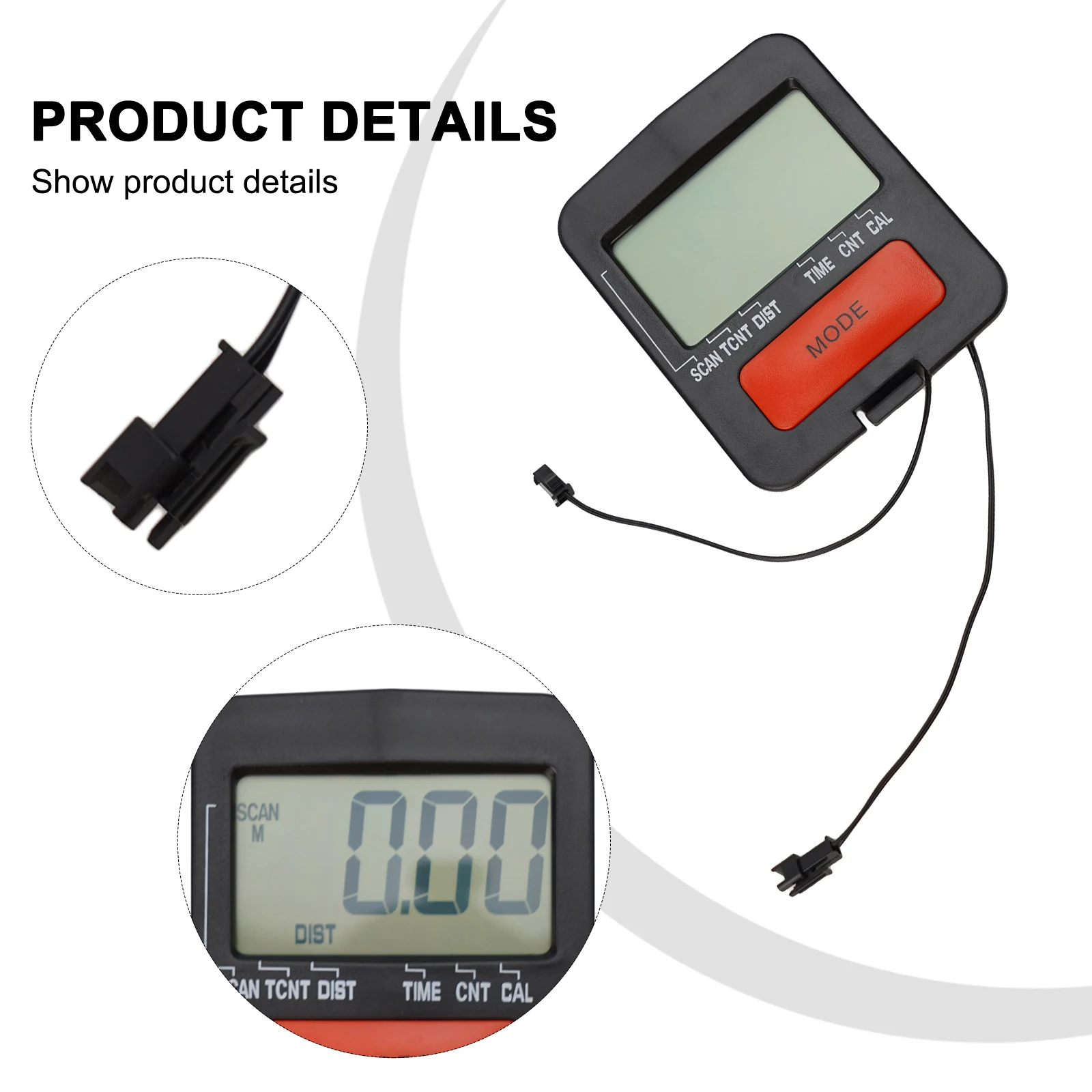 

Brand New Rowing Counter Rowing Monitor Stepper Counter 1pc Black LCD Display Plastic 120*98mm Gym Accessories