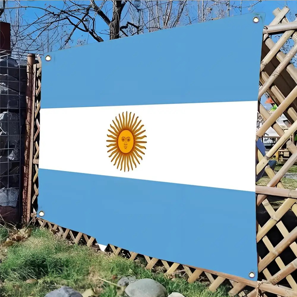 Flag of Argentina Flags Edgeless four-ring hanging decor indoor outdoor compatible easy for hanging display