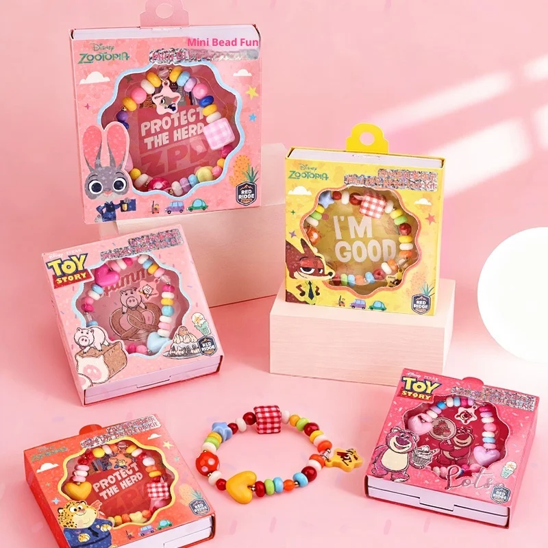 Disney Zootopia Kinder-Anziehspielzeug, Mini-Perlenmusik-Armbänder für Mädchen, Überraschungs-Geburtstagsgeschenke für Mädchen, Dekorationen
