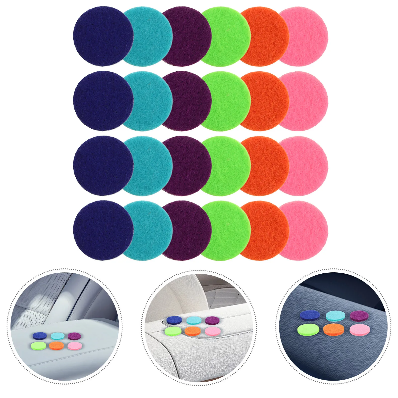 

24Pcs Car Air Vent Clip Replacement Pads Aromatherapy Essential Oil Diffuser Pads Stylish Functional DIY Personalized Fragrance