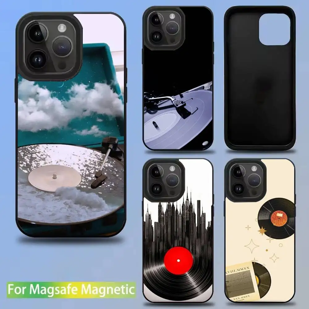 

Vinyl Record Retro Phone Case For iPhone 16,15,14,13,12,11,Pro,Max,Plus,Mini,SE New Magsafe Magnetic Wireless Charging