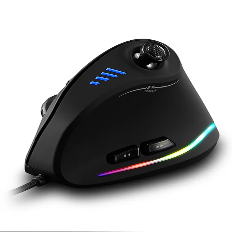 New Ergonomic Remote Control Mouse, Vertical Game E-Sports Special Wired Grip Custom Marquee Effect