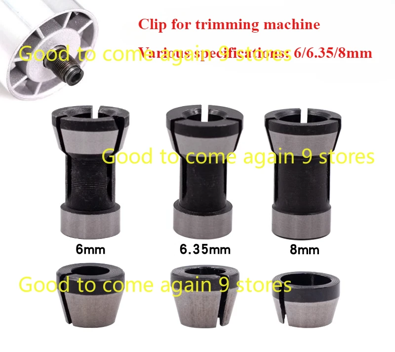 

6/6.35/8mm Collet Chuck with NutsFor Engraving Trimming Machine Electric Router Carbon Steel Replace Accessories Convert 6