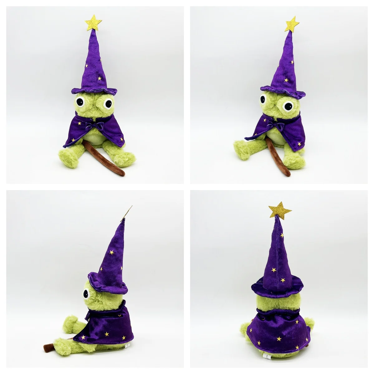 Moonlight Manor Rana Mago Peluche Bambola Rana Verde Con Bacchetta Magica Con Cappello Viola Collezione Giocattolo Per Regali Per Bambini
