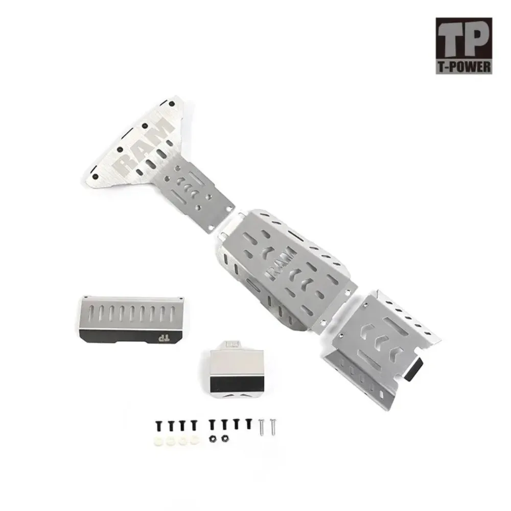 RC Monster Truck Upgrade T‑POWER Metal Chassis Skid Plate 1/8 Customized For KM Traction T‑Rex Modified Hobby Spare Accessories