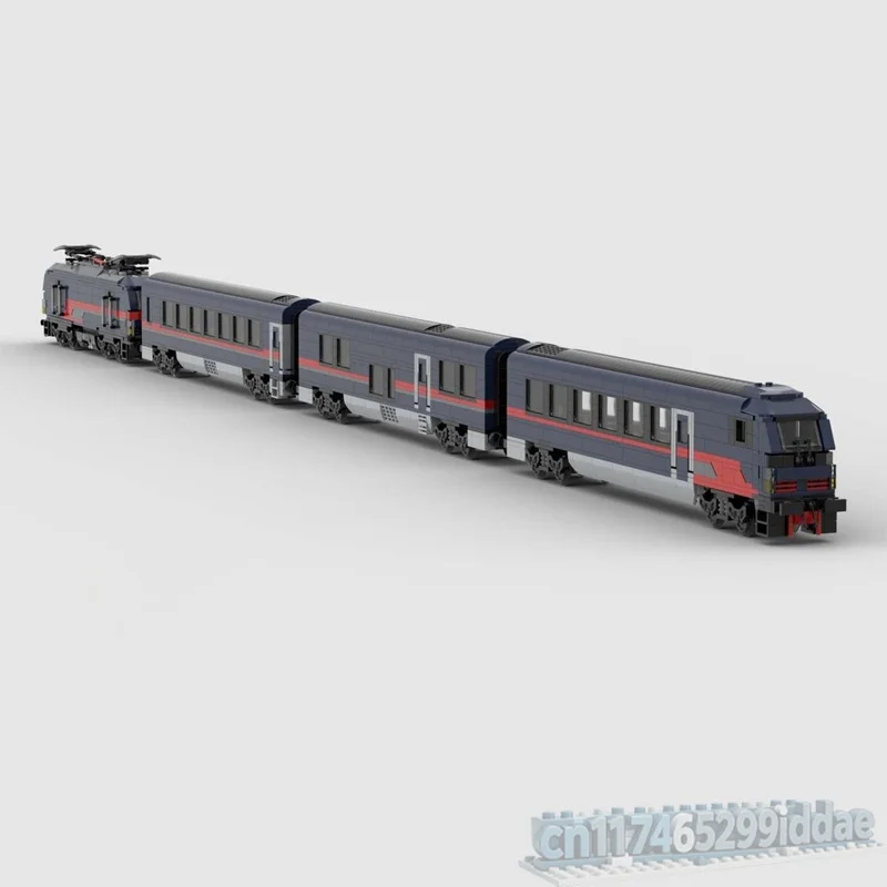 2363PCS European Night Passenger Train Building Blocks Electric Locomotive Railway Carriage Model DIY Assembly Set Display Gift