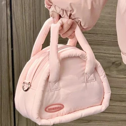 Xiuya Sweet Cute Handbags for Women Fluffy Soft Clouds Casual Crossbody Bag Harajuku 2023 Style Summer New Fashion Shoulder Bag