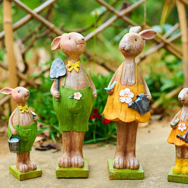 

Tabletop Decoration Resin Rabbit Nordic Style Small Ornaments For Home Garden Living Room Christmas новогодние украшения 2022