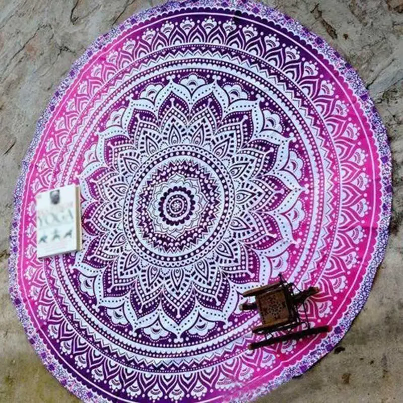 Mandala Round Tapestry Summer Beach Picnic Throw Rug Blanket  Mats