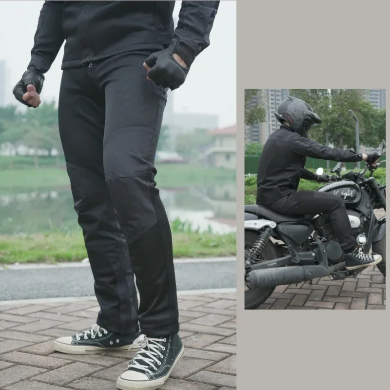 VEMAR Men's Summer New CE1/2 Motorcycle Riding Pants Mesh Breathable and Anti Drop Large High-quality Motorcycle Riding Pants