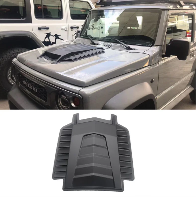 

Fits For Suzuki Jimny JB64 JB74 2019 2020 2021 2022 High Quality ABS Black Front Bumper Engine Hood Vent Machine Cover