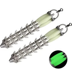 2Pcs Big Squid bait Wood Shrimp Octopus Hook 650g Luminous Octopus Cuttlefish Squid Fishing Lure for big game Squid fishing hook